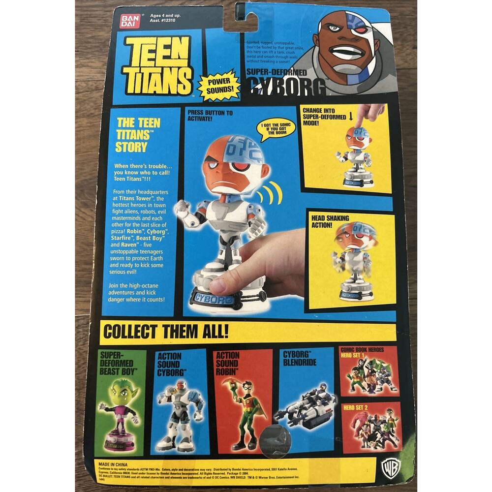 DC TEEN TITANS GO ACTION FIGURE SUPER DEFORMED CYBORG FACTORY SEALED TESTED - Picture 2 of 13